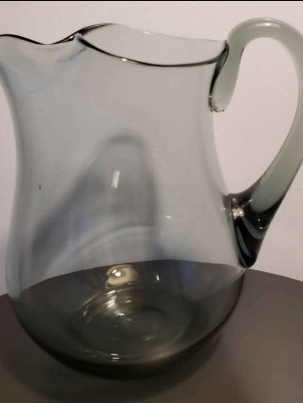 Vintage Holmegaard Glass Pinch Jug Bar Cart Decor Handblown
